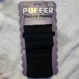 Black Puffer Phone Pouch